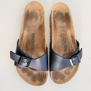 Birkenstock Madrid Sandals Black Birko-Flor Size 
Normal/Wide Width EU39 L8